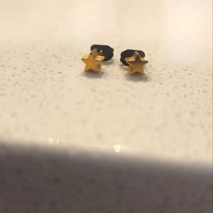 Vintage Gold star stud earrings